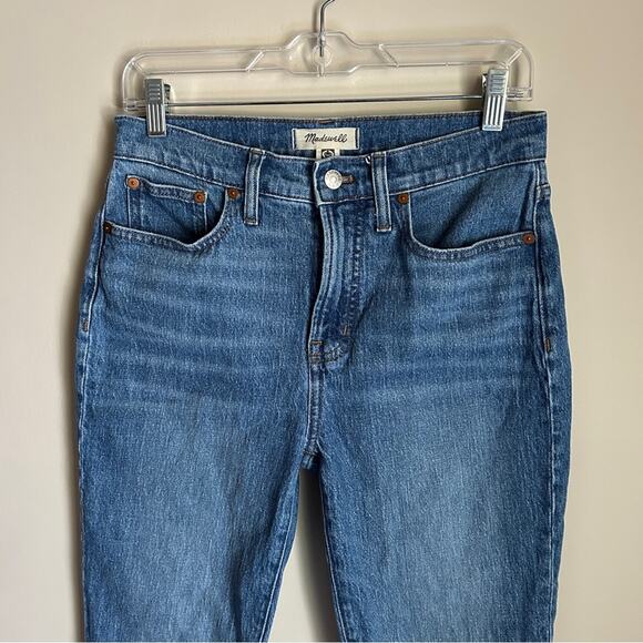 ✨ Madewell Regular Wash “The Perfect Vintage” Raw Hem High Rise Jeans Sz 27P - Picture 3 of 12